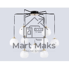 Светильник Ambrella light LH51001/6+3 SGD/BK/FR золотой песок/черный /белый матовый G9*9 max 28W D750*700