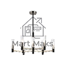 Люстра Ambrella light LH55503/9 SN/BK/CL сатин никель/черный/прозрачный E14*9 max 40W D760*760