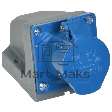 Розетка ОП 16А 220В 2P+PЕ ССИ-113 IP44 IEK PSR11-016-3