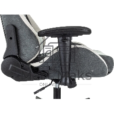 Кресло игровое Knight Regal Fabric серый/светло-серый иск.замша крестов. металл