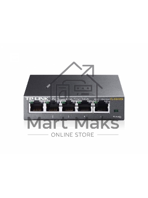 Сетевой коммутатор TP-Link SMB TL-SG105E 5-Port Gigabit Desktop Easy Smart Switch, 5 10/100/1000Mbps RJ45 ports, MTU/Port/Tag-based VLAN, QoS, IGMP Snooping