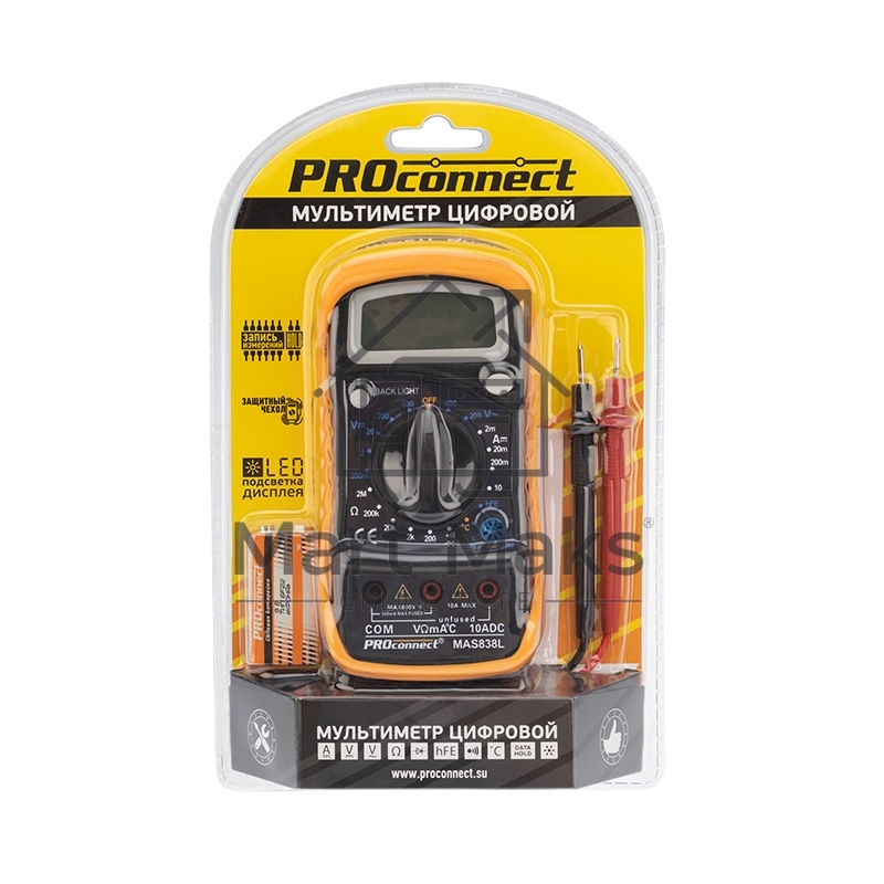 Инструменты Proconnect (13-3022) Универсальный мультиметр MAS838L(DT858L)