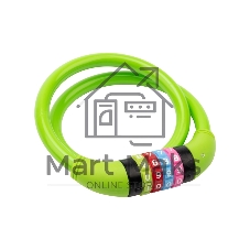 Тросовый кодовый замок взломостойкий для велосипедов и колясок Четыре сезона 65 см зеленый 79-0263