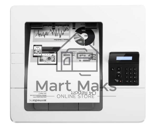 Принтер лазерный HP LaserJet Pro M501dn (J8H61A), A4, ч/б, печ. до 45 стр/мин., 600 x 600 dpi, USB, RJ-45, Air Print