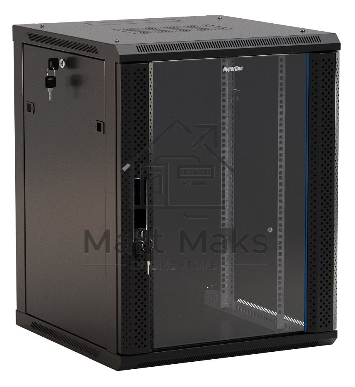 Шкаф настенный Hyperline TWB-0645-GP-RAL9004 19-дюймовый (19