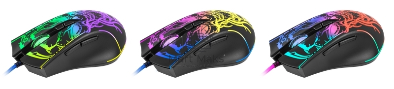 Мышь проводная Defender Bulletstorm GM-928 черный, 7200 dpi, USB, кнопки - 7