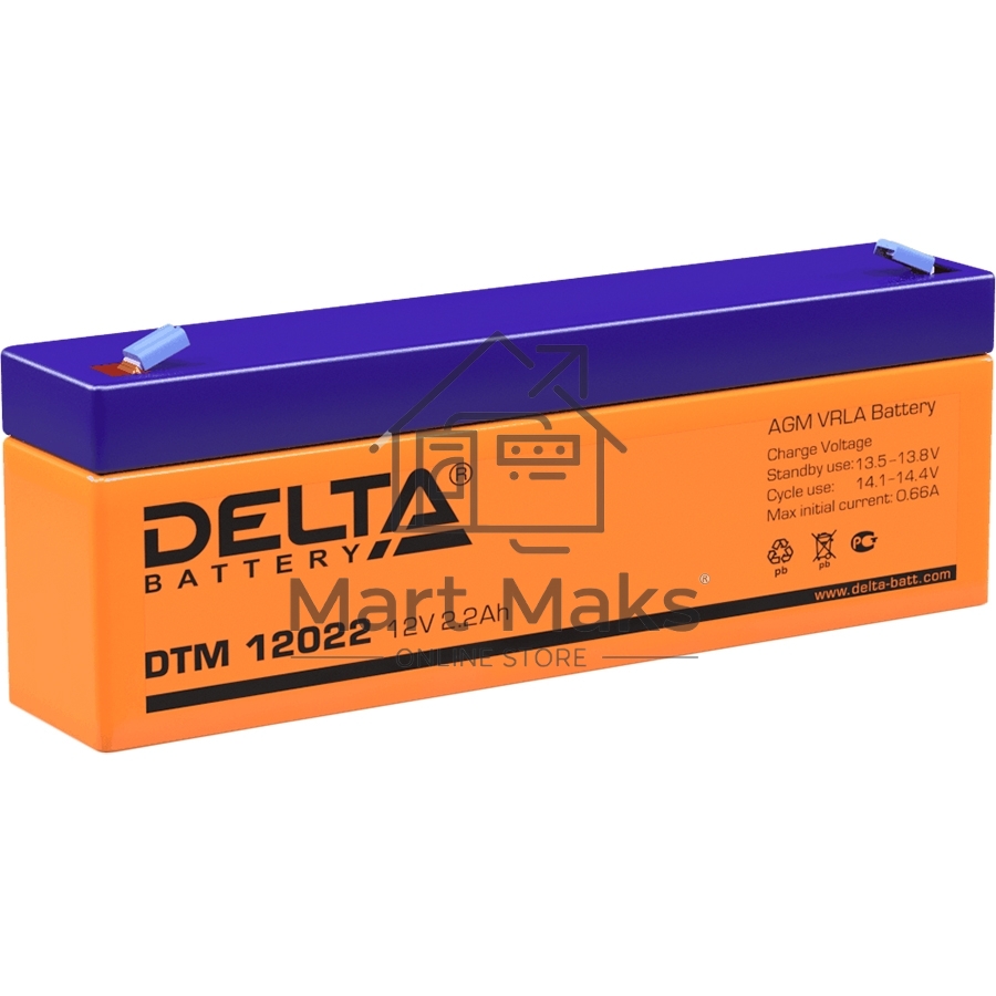 Батарея Delta DTM 12022 (12V, 2.2Ah)