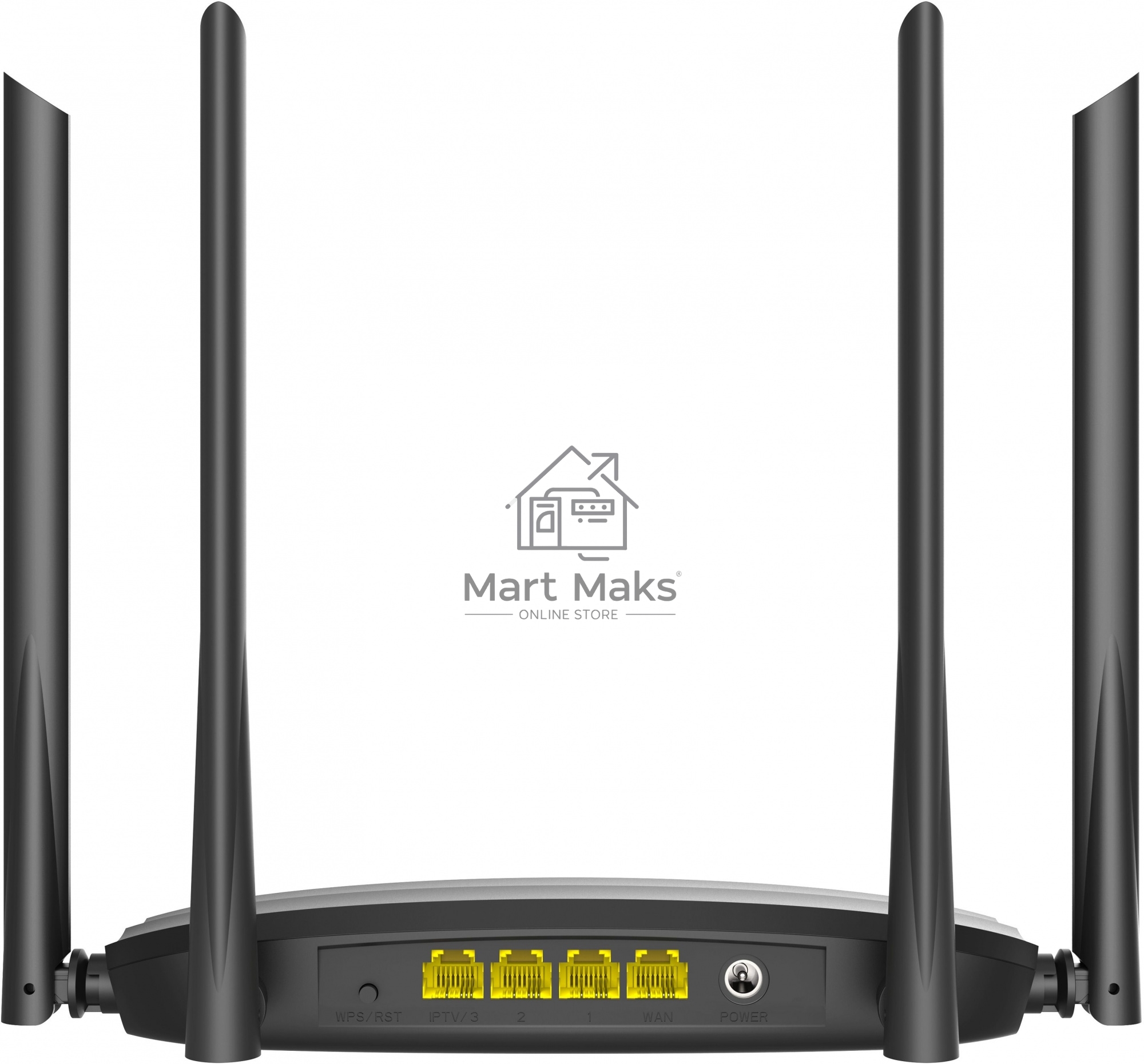 Роутер беспроводной Digma DWR-AC1201 AC1200 10/100BASE-TX черный (упак.:1шт)