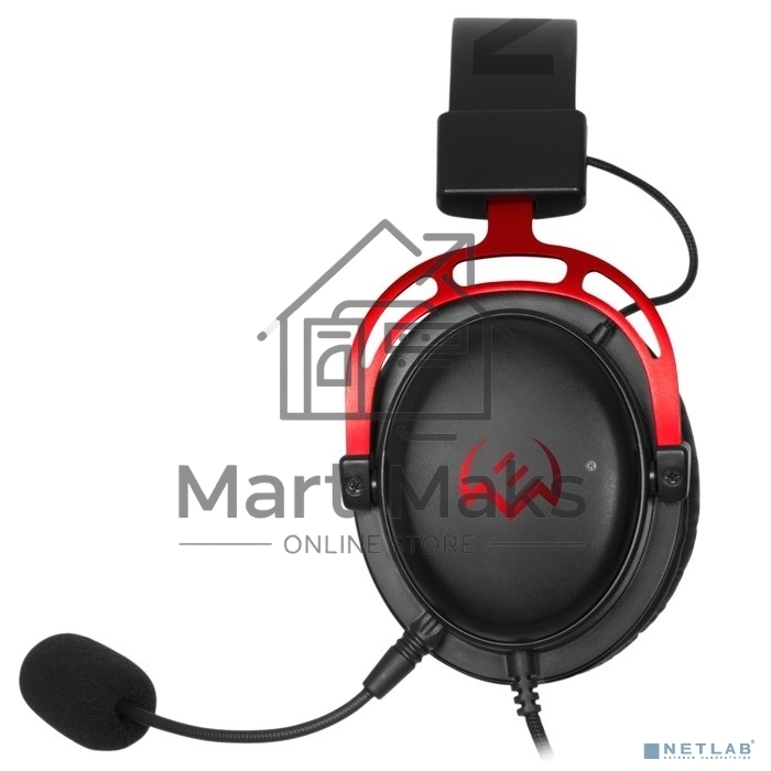 Игровые наушники SVEN AP-G1000MV с микрофоном черно-красные (mini jack O 3,5 мм (4 pin), 50 мм)