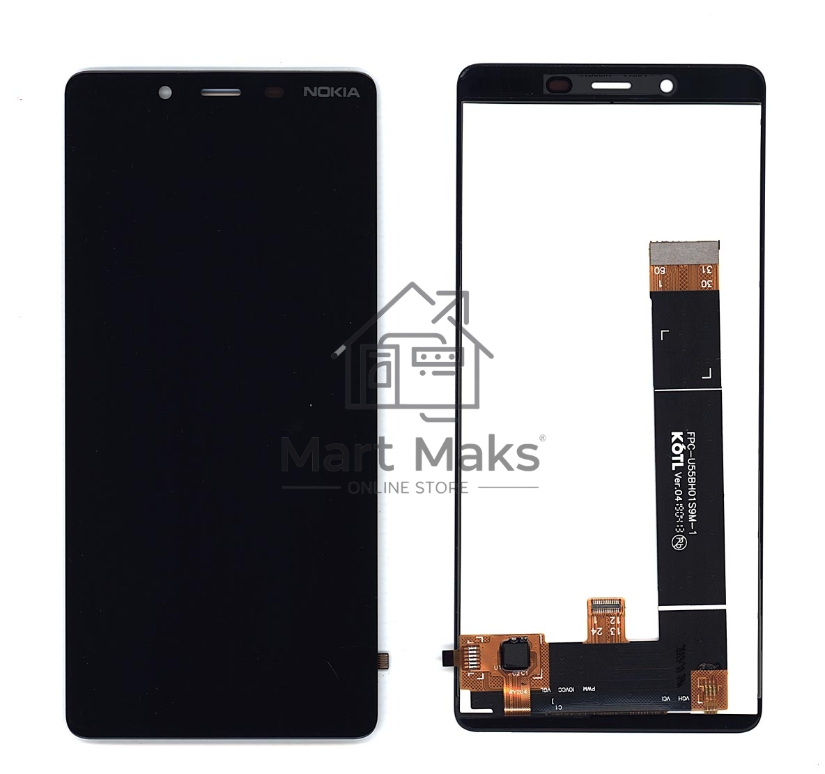 Дисплей для Nokia 1 Plus, черный