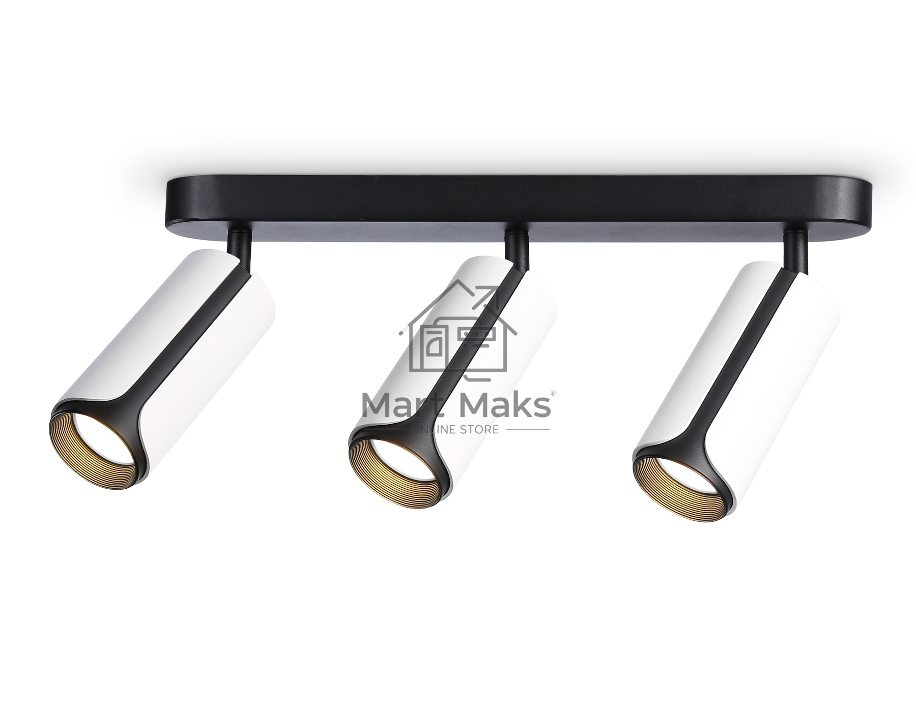 Светильник Ambrella light TN51603/3 WH/BK белый/черный GU10/3 380*60*195