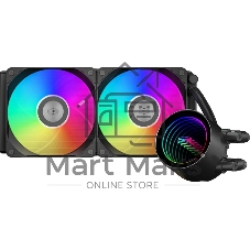 Система жидкостного охлаждения PCCOOLER DA240 V2, 240 мм, 2x120 мм, ARGB, 270 Вт