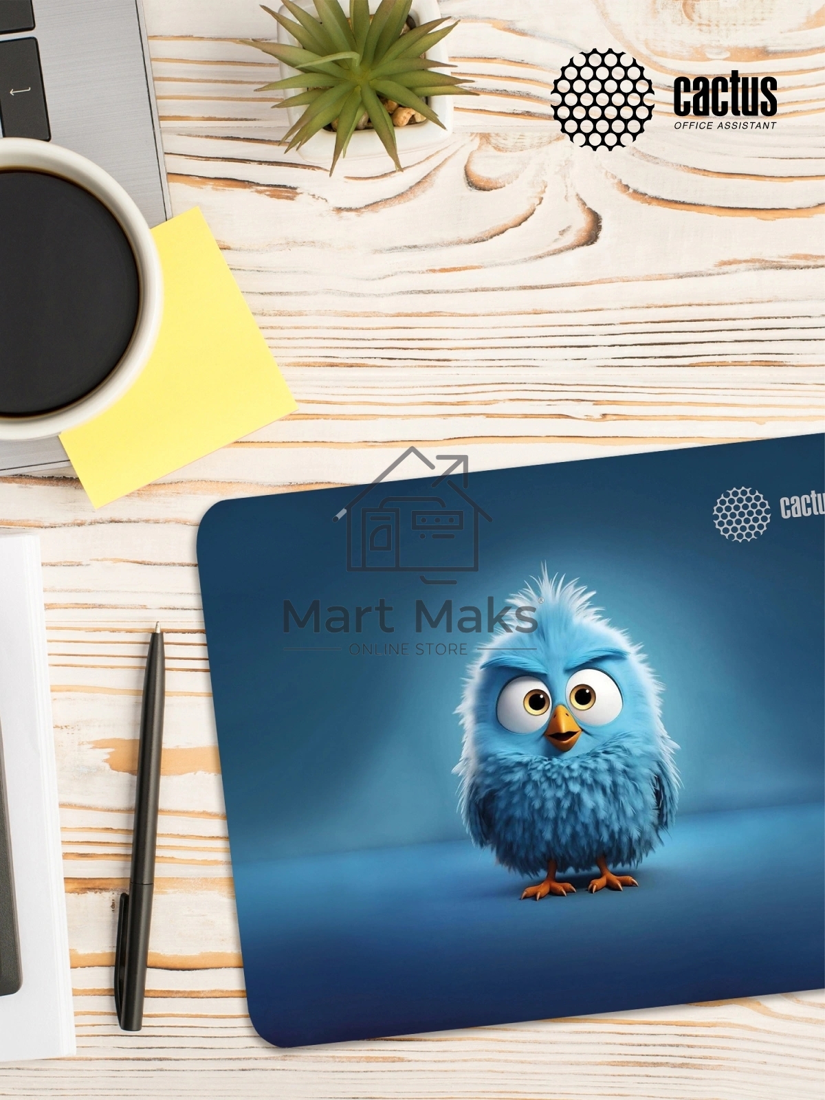 Коврик для мыши Cactus Bird 220x180x2мм (CS-MPC-P13XS)