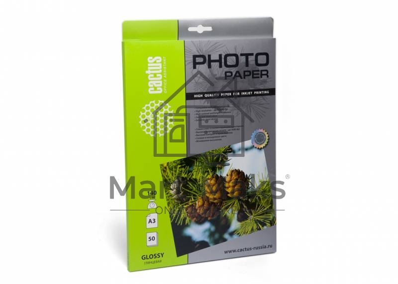 Фотобумага Cactus CS-GA314050 глянцевая А3 140 г/м2 50 листов