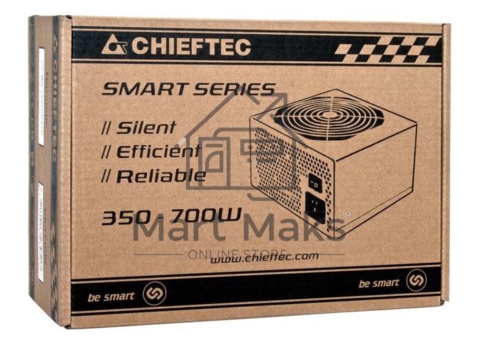 Блок питания Chieftec GPS-500A8, 500Вт, 80 PLUS, 120мм, черный