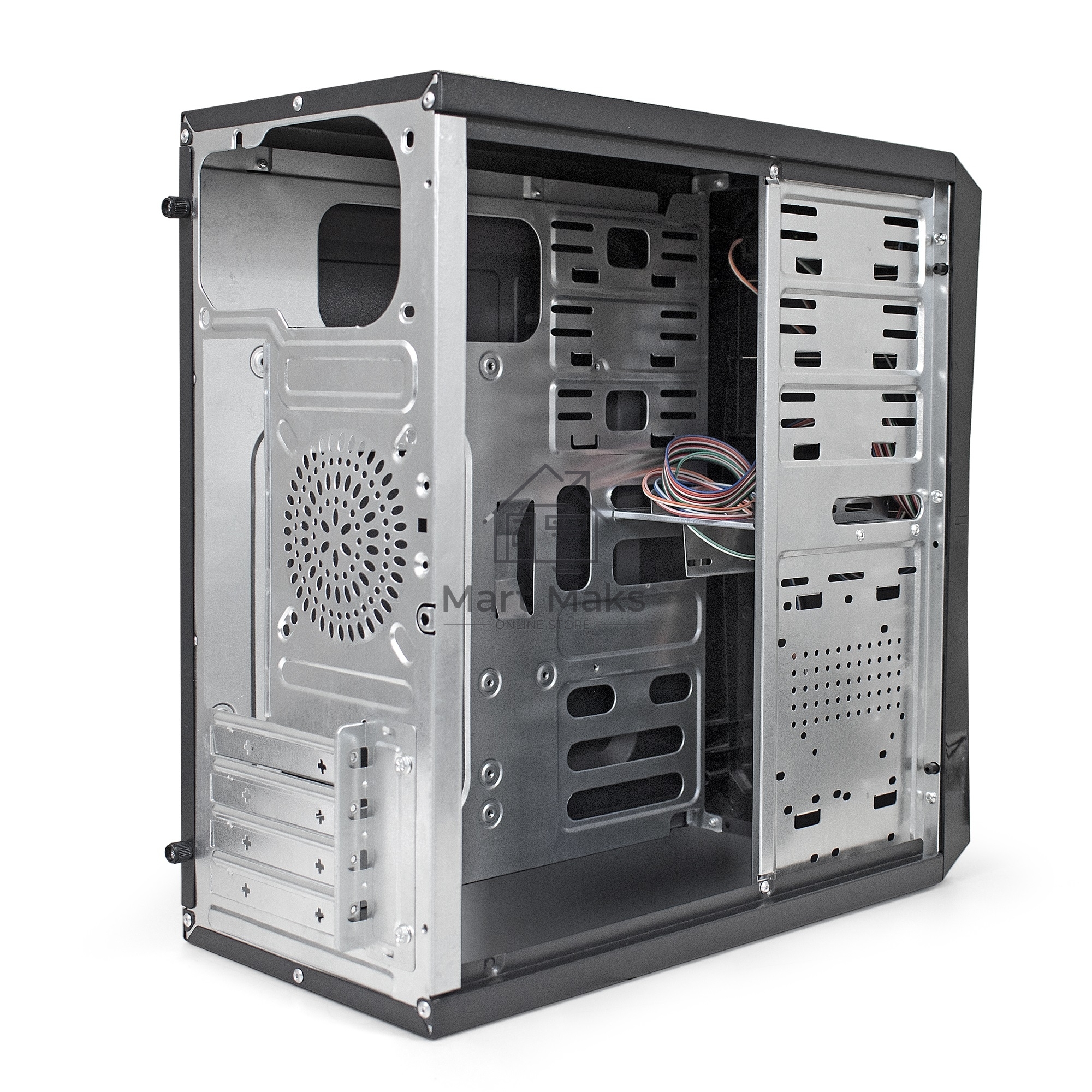 Компьютерный корпус Exegate EX284026RUS Minitower BA-202 Black, mATX, <AA350, 80mm>, 2*USB, Audio