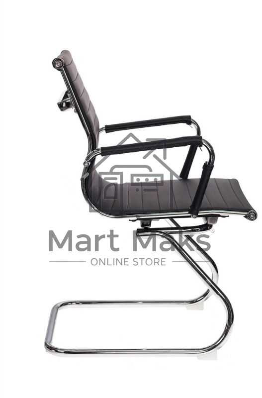 Кресло компьютерное Бюрократ CH-883-LOW-V/BLACK черный, искусственная кожа, низкая спинка, в коробке 2 шт, цена за 1 шт