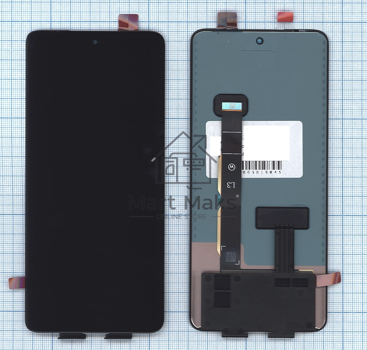 Дисплей для Motorola Edge 40 в сборе с тачскрином черный