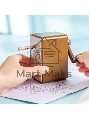 Точилка для карандашей механическая Deli 71160Brown, 1 отверстие, пластик, коричневый