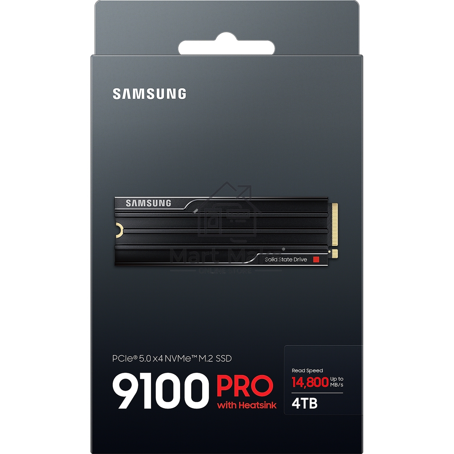 Твердотельный диск 4TB Samsung 9100 PRO, M.2, PCI-E 5.0 x4, TLC 3D NAND R/W - 14800/13400 MB/s с радиатором