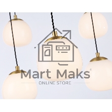 Светильник Ambrella light LH51001/6+3 SGD/BK/FR золотой песок/черный /белый матовый G9*9 max 28W D750*700