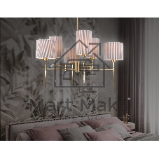 Люстра Ambrella light LH72381/6 BS/GR латунь/серый E14*6 max 40W D690*705