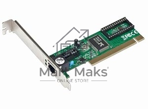 Сетевой адаптер Ethernet Gembird NIC-R1 100/10, PCI, чипсет RTL8139C