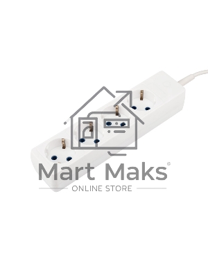 Удлинитель PROconnect 4 гнезда, 5 м, 3х0.75 мм², с/з, белый