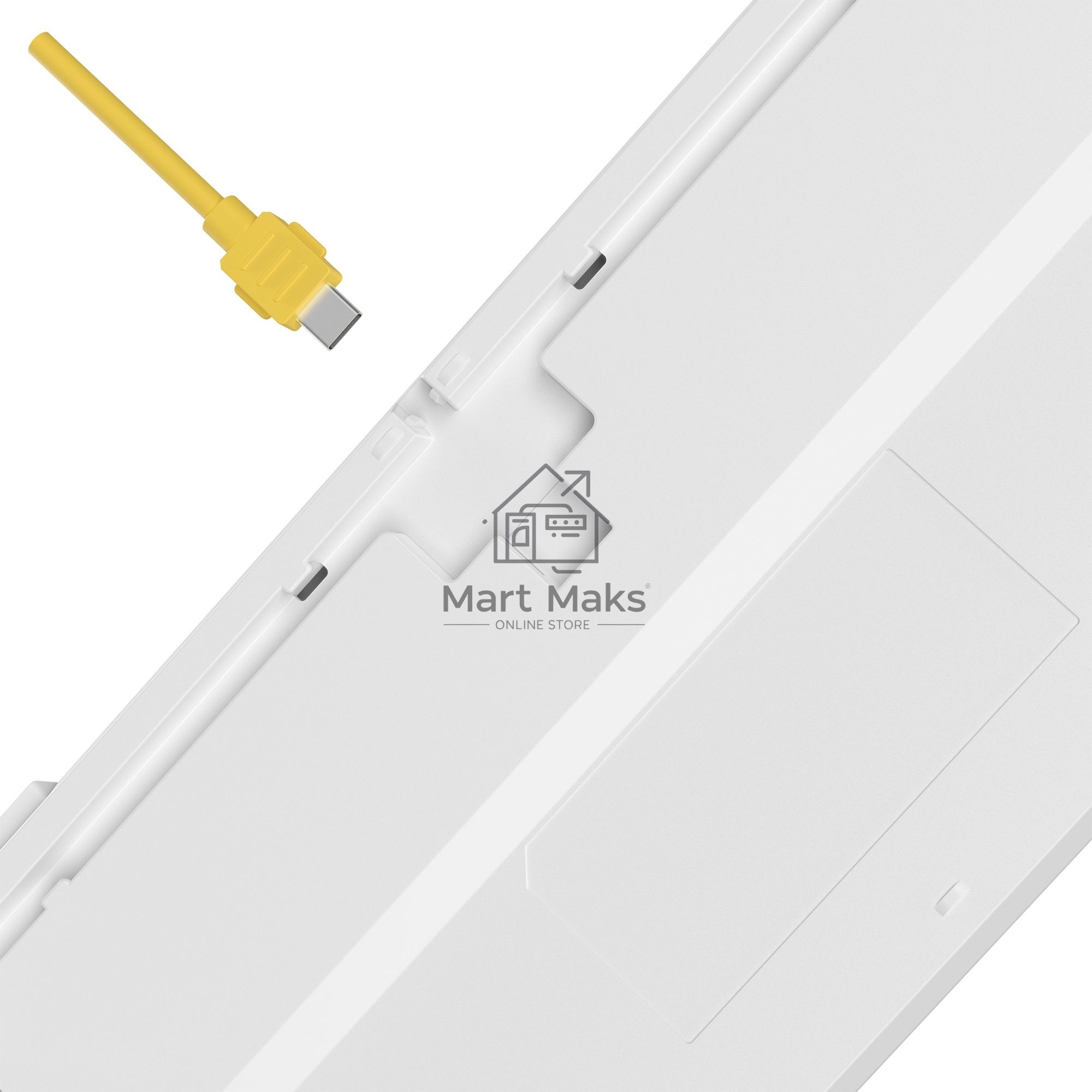 Клавиатура A4Tech Bloody S87 Energy (S87 USB ENERGY WHITE) проводная USB белый/жёлтый