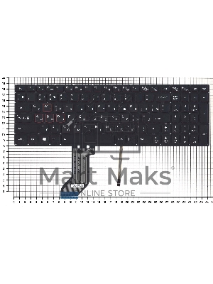 Клавиатура для ноутбука Lenovo IdeaPad Y700 Y700-15ISK черная без рамки с подсветкой