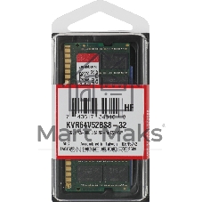 Оперативная память Kingston ValueRAM, DDR5, 32Gb (1x32Gb), 6400MHz, CL52, SO-DIMM
