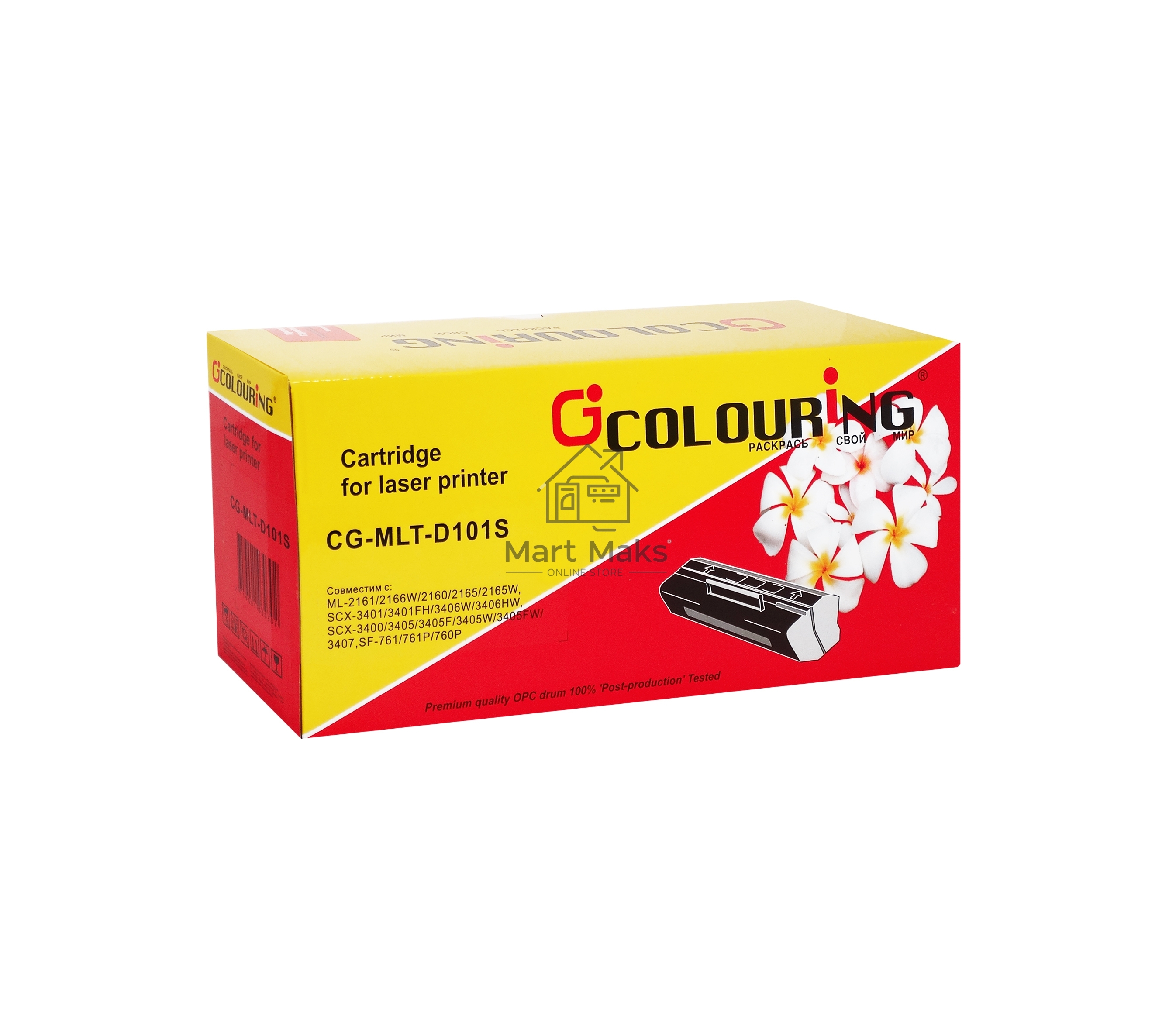 Картридж Colouring CG-MLT-D101S черный (1500 стр.) для принтеров Samsung ML2161/2156/2160W/2165W/2167/2168W SCX3400/3405/3407/3400F/3405F/3400FW/3405W/F760P/760 (для аппаратов, выпущенных до 01.07.2017)