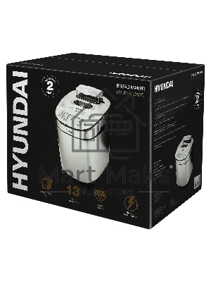 Хлебопечка Hyundai HYBM-M0313G 600Вт серебристый/черный