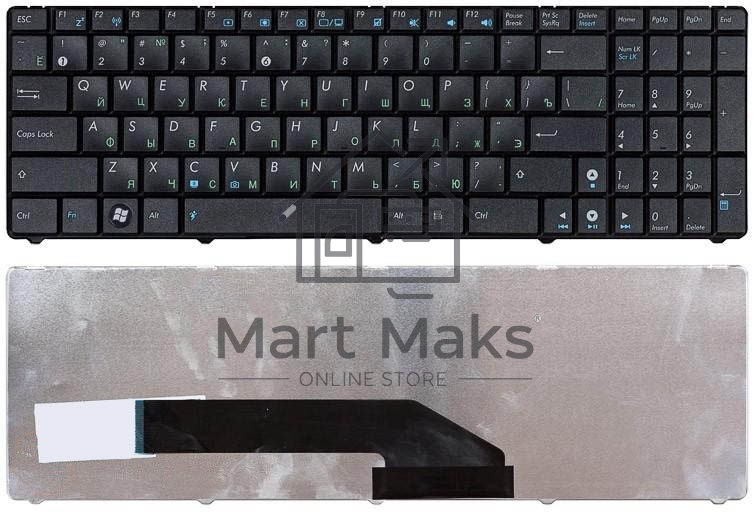 Клавиатура для ноутбука Asus K50 K60 K70 черная