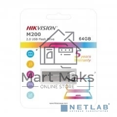 Флешка USB R/W R/W Hikvision 64Gb HS-USB-M200/64G USB2.0 серебристый