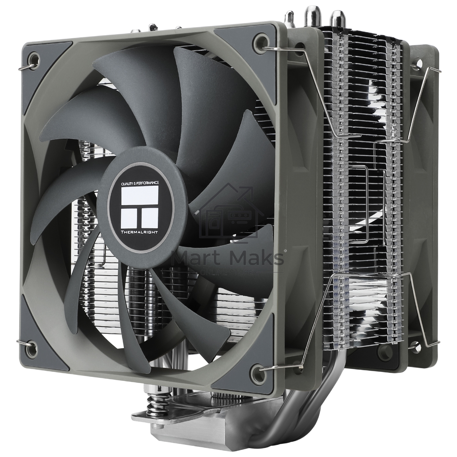 Устройство охлаждения(кулер) Thermalright Assassin Spirit 120 Plus V2 Soc-AM5/AM4/1200/1700/1851 4-pin 25.6dB Al+Cu 500gr Ret (AS120-V2-PLUS)