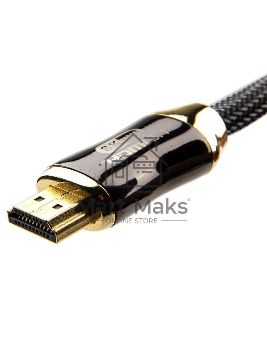 Кабель HDMI 19M/M,ver. 2.1, 8K@60 Hz 2m метал разъемы, нейлоновая оплетка Telecom <TCG300-2M>