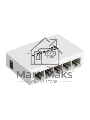 Коммутатор неуправляемый ExeGate EDGS-1005С (5-портовый гигабитный UTP 10/100/1000 Base-T, с функцией энергосбережения (EEE), настольный)