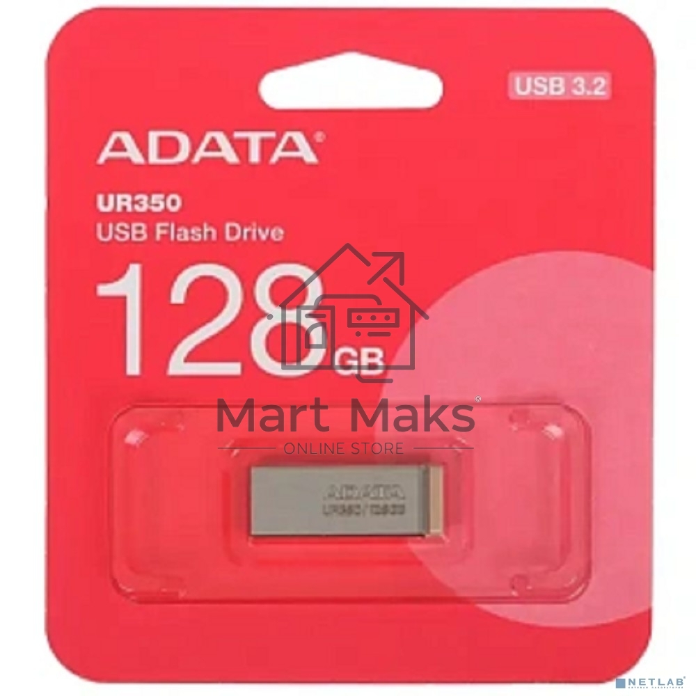 Флешка USB R/W ADATA UR350-128G-RSR/BG USB3.2 128G BROWN