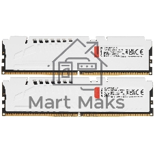 Оперативная память Kingston Fury Beast, DDR5, 32Gb (2x16 Gb), 5600 MHz, CL36, DIMM, радиатор, белый