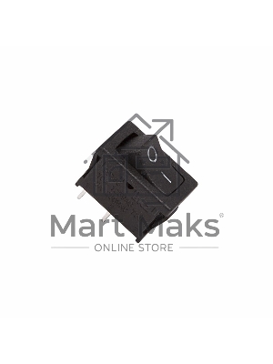 Выключатель клавишный Rexant 250V 6А (2с) ON-OFF черный Mini