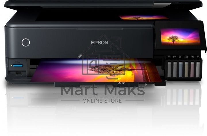 МФУ струйный Epson L8180 (C11CJ21403/C11CJ21402) A3 Duplex Net WiFi USB RJ-45 черный