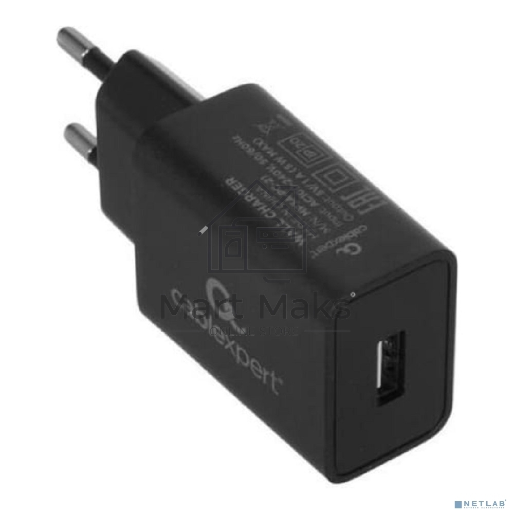 Адаптер питания Cablexpert MP3A-PC-21 100/220V - 5V USB 1 порт, 1A, черный