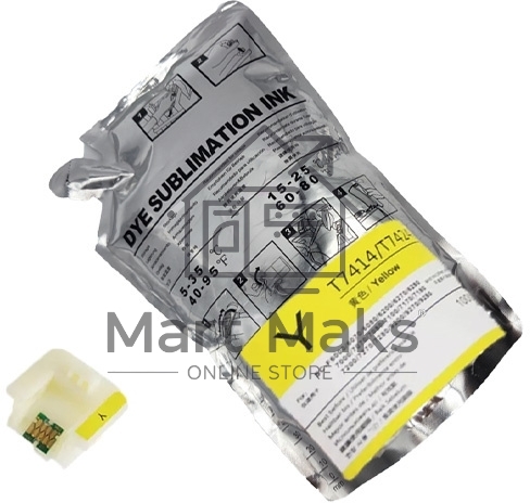 Картридж струйный Cactus CS-EPT7414 (T7414) желтый (1100 мл) для Epson SureColor SC-F6000/6200/7000