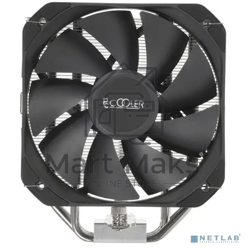 Кулер PCCooler Paladin 400 S115X/1200/1700/AM4 (20 шт/кор, TDP 200W, 130mm PWM FAN, 4 тепловые трубки 6мм, 800-1600RPM, 18-28,6dBa)