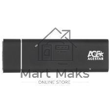 Внешний корпус AgeStar M.2 USB 3.0 NGFF (B-key) AgeStar 3UBNF5C алюминий, черный/серебристый