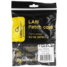 Патч-корд UTP Cablexpert PP6U-1M cat.6, 1м, литой, многожильный, серый