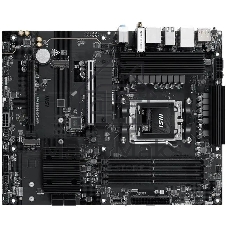 Материнская плата MSI PRO B850-S EVO WIFI, AM5, AMD B850, 4xDDR5 (до 256 ГБ), 4xSATA, 3xM.2 (1xPCIe 5.0, 2xPCIe 4.0), 1xPCIe 5.0 x16, 1xPCIe 4.0 x16, 1xHDMI, 1xDP, 1x5Gb LAN, Wi-Fi 7, Bluetooth 5.4, 1xUSB-C 10Gbps, 2xUSB-A 10Gbps, 2xUSB-A 5Gbps, 4xUSB-A 2.0, 3x3.5 мм, 7.1, чёрный, ATX