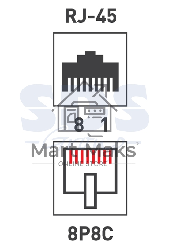 Модуль Rexant Keystone Jack RJ-45(8P8C), UTP неэкранированный, категория 5e, тип 180 градусов,самозажимной, белый