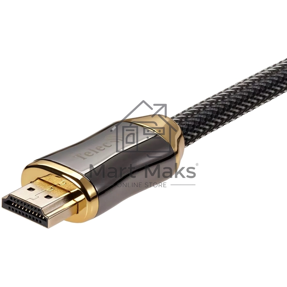 Кабель HDMI 19M/M,ver. 2.1, 8K@60 Hz 3m метал разъемы, нейлоновая оплетка Telecom <TCG300-3M>